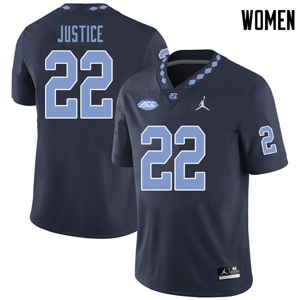 Jordan Brand Women #22 Charlie Justice North Carolina Tar Heels College Football Jerseys Sale-Navy